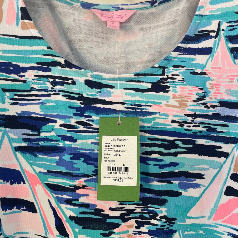 Lilly Pulitzer 3/4 Sleeve Print Dress Size Small NWT - Picture 3 of 7